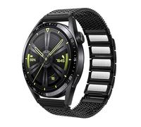 AEHON Cinturino magnetico da 22 mm per Huawei Watch GT 4 3 Pro Bracciale in acciaio inossidabile 46mm 2e Ultimate per cinturini con cinturino milanese Samsung Gear S3 45mm(Black)