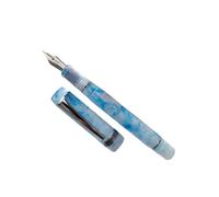 AEHON Penna stilografica in acrilico liscio, pennino EF/F, 24 colori, con bellissimo motivo marmorizzato e ambra, ideale come regalo per ufficio e lavoro (nuvola colorata, EF (0,38 mm)