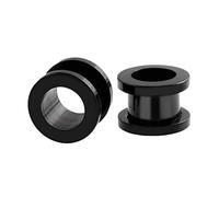 Aeici 2 Pezzi Tunnel Dilatatori Lobo, Dilatatore Acciaio Dilatatore Uomo Orecchio Tunnel Piercing 8mm Nero Cerchio