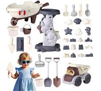 Aeimekfal Piccolo giocattolo di sabbia, set di palette con secchio, set da costruzione per esterni, robusto giocattolo per giardino, sabbiera, piscina, campeggio, vacanze e tutte le attività