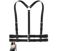 AEIOPRS 1 pz Imbracatura da Donna Nera, Accessori Sexy per Rave e Clubbing, Collare Corpo Cosciente con Design Elegante