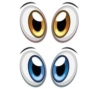 AEIOPRS 2 Paia Adesivi di occhi per robot aspirapolvere e tosaerba autoadesivi divertenti e decorativi resistenti alle intemperie