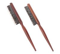 AEIOPRS 2 pcs Spazzola Cinghiale per Capelli Spazzola Setole Cinghiale Spazzola Capelli Setole Cinghiale Morbide Spazzola Setole Naturali Spazzola per Coda Tirata