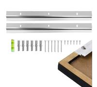 AEIOPRS 2 PCS Tacchetta Ganci Hardware Kit Clip Z Alluminio Resistente per Foto e Specchio Gancio Z Bar Fissaggio a Parete Cornice Cornice Gancio Staffa