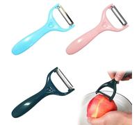 AEIOPRS 3 pcs Pelapatate con manico antiscivolo lama affilata in acciaio inossidabile pelapatate e verdure a forma di Y pelapatate universale per patate carote e frutta e verdura varia