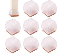 AEIOPRS 8 pcs Coprigambe per Sedia in Silicone con Feltro Proteggi Gambe per Mobili Elastiche Protezione per Gambe Delle Sedie per Antigraffio Feltrini per Sedie Chair Leg Protectors