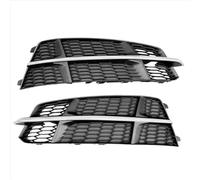 AEIOUPMMA 1 Paio di griglia fendinebbia paraurti Anteriore Auto con Striscia cromata per Audi A6 C7 S-Line S6 2015-2018