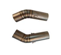 AEIOUPMMA 1 Pezzo di Raccordo per Tubo di Scarico per Moto in Acciaio Inossidabile, Sezione Centrale Adatta per Tubo di Scarico per Ducati 848