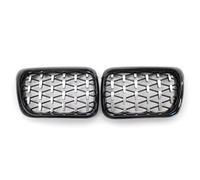 AEIOUPMMA 2 Pezzi griglia Anteriore per Auto Stile Rene Telaio Nero Lucido Diamante Serie 3 per BMW E36 M3 1997 1998 1999