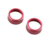AEIOUPMMA 2 Pezzi/Set Accessori Auto berlina ST AC Interruttore di Controllo del Calore manopola Anello di Copertura Trim per Ford Focus 3 MK3 2014 2015 2016 2017(Red)