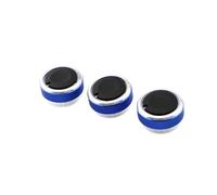 AEIOUPMMA 3 Pezzi/Set pomello Aria condizionata in Lega di Alluminio pomello AC Pulsante Controllo Calore berlina per Ford Focus 2 MK2 3 MK3 Mondeo(Blue)