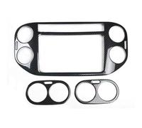 AEIOUPMMA Copertura per bocchettventilaziondel cruscotto dell', finiturper Interni dell', Accessori per, 3 Pezzi/Set per Volkswagen Tiguan 2010 2011 2012 2013 2014(Carbon Fiber Black)