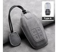 AEIOUPMMA Custodia in Pelle per Chiave Telecomando Auto per Ferrari F430 488 458 F12 Roma 812 F8 Portachiavi con Protezione per Portachiavi (Grigio A2)