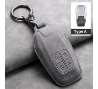 AEIOUPMMA Custodia in Pelle per Chiave Telecomando Auto per Ferrari F430 488 458 F12 Roma 812 F8 Portachiavi con Protezione per Portachiavi (Grigio A1)