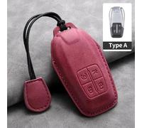 AEIOUPMMA Custodia in Pelle per Chiave Telecomando Auto per Ferrari F430 488 458 F12 Roma 812 F8 Portachiavi con Protezione per Portachiavi (Rosso A2)