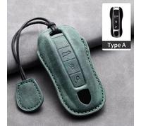 AEIOUPMMA Custodia in Pelle per Chiave Telecomando Auto per Porsche 958 Macan 911 Panamera 996 991 987 924 Gt3 Boxster 987 997 2019 2020 Cayman 987 (Verde A2)