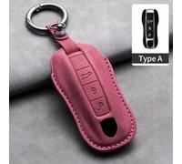 AEIOUPMMA Custodia in Pelle per Chiave Telecomando Auto per Porsche 958 Macan 911 Panamera 996 991 987 924 Gt3 Boxster 987 997 2019 2020 Cayman 987 (Rosso A1)