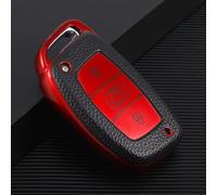 AEIOUPMMA Custodia in Pelle TPU per Chiave Auto Intelligente con Portachiavi per Hyundai Avante i10 i20 i30 HB20 IX25 IX35 IX45 Tucson (Custodia Rossa Tipo 2)