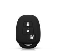 AEIOUPMMA Custodia in Silicone per Chiave Auto a 3/4 Pulsanti per Toyota Camry Corolla RAV4 Vios Prius C Highlander 2012-2016 2017 2018(Black 3 Buttons)
