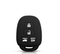 AEIOUPMMA Custodia in Silicone per Chiave Auto a 3/4 Pulsanti per Toyota Camry Corolla RAV4 Vios Prius C Highlander 2012-2016 2017 2018(Black 4 Buttons)