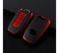 AEIOUPMMA Custodia in TPU per Chiave Intelligente per Auto, con Supporto per Hyundai Accent Solaris HB20 i30 Veloster SR ix35 per KIA Rio Sportage K2 K3 (Rosso)