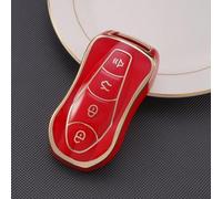 AEIOUPMMA Custodia in TPU per Chiave Telecomando Auto, Portachiavi per Geely Tugella 2020 Boyue Atlas PRO Gili New Emgrand GS X6 SUV EC7 Accessori (Rosso)