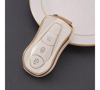 AEIOUPMMA Custodia in TPU per Chiave Telecomando Auto, Portachiavi per Geely Tugella 2020 Boyue Atlas PRO Gili New Emgrand GS X6 SUV EC7 Accessori (Bianco)