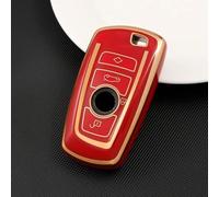 AEIOUPMMA Custodia per Chiave Auto per BMW F10 F20 F30 G20 f31 F34 F10 G30 F11 X3 F25 X4 I3 M3 M4 1 3 5 Serie Custodia per Chiave FOB Shell Accessori (Custodia Rossa)