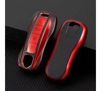 AEIOUPMMA Custodia per Chiave Intelligente per Auto, Custodia per Porsche Cayenne 958 911 Lepin 996 Macan Panamera 997 944 924 987 987 Gt3 Cayman 987 (Custodia Rossa)