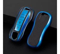 AEIOUPMMA Custodia per Chiave Intelligente per Auto, Custodia per Porsche Cayenne 958 911 Lepin 996 Macan Panamera 997 944 924 987 987 Gt3 Cayman 987 (Custodia Blu)