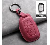 AEIOUPMMA Custodia per Chiave Telecomando Auto per Hyundai Tucson Santa Fe Creta ix25 ix35 ix45 i10 i20 i30 i40 Verna Solaris Mistra Elantra Accent (Rosso E4)
