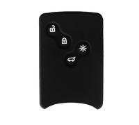 AEIOUPMMA Custodia Protettiva in Silicone per Chiave Auto a 4 Pulsanti, Portachiavi con Carta per Renault Clio Logan Megane 2 3 Koleos Scenic(Black)