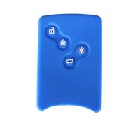 AEIOUPMMA Custodia Protettiva in Silicone per Chiave Auto a 4 Pulsanti, Portachiavi con Carta per Renault Clio Logan Megane 2 3 Koleos Scenic(Blue)