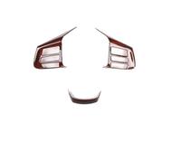 AEIOUPMMA Decorazionper Volant, Copri-Lunetta, modanaturin ABS, 3 Pezzi per Subaru Forester 2013 2014 2015(Wood Color)