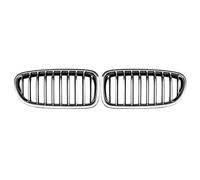 AEIOUPMMA Griglia a Doppio Rene per Cofano Anteriore Auto, 2 Pezzi, Griglie da Corsa cromate per BMW 5 Series F10/F11 M5 520I 523I 2014-2017