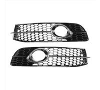 AEIOUPMMA Griglia di Copertura della Lampada fendinebbia per paraurti Anteriore Auto, Argento per Audi A6 C6 S-Line 2008-2011 4F0807681Q01C