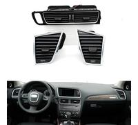 AEIOUPMMA Griglia di Ventilazione dell'Aria condizionata della Console Centrale Anteriore LHD, Telaio di Uscita dell'Aria Adatto per Audi Q5 2009-2018 (Set di 3 Pezzi LHD)