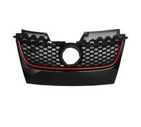 AEIOUPMMA Griglie a Nido d'Ape per paraurti Anteriore Auto, griglia Centrale, griglia da Corsa, Accessori per Auto per Volkswagen Golf 5 MK5 Jetta GTI 2006-2009(Red Line)