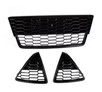 AEIOUPMMA Griglie Inferiori per paraurti Anteriore a Nido d'Ape per Auto, 3 Pezzi per Ford Focus 2012 2013 2014