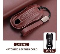 AEIOUPMMA Guscio di Copertura per Chiave Auto in Pelle con Strato Superiore per Porsche 718 Cayenne Panamera 911 Macan Taycan Cayman Boxster Accessori per Chiavi Auto (Verde B1)