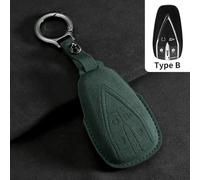 AEIOUPMMA Guscio di Copertura per Chiave Auto per Changan CS35 Plus CS35 Plus CS55 Plus CS75 Plus Eado Uni-T Uni K Oushang X5 X7 EV Portachiavi in Pelle Scamosciata (Verde B1)