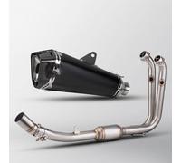 AEIOUPMMA Kit Completo per Sistema di Scarico per Moto Escape, Tubo di Collegamento Centrale Anteriore con silenziatore in Carbonio per CFmoto 450SR 450ss(A)