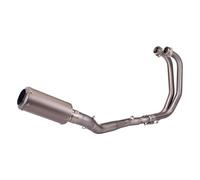 AEIOUPMMA Kit di aggiornamento del Tubo di Collegamento Anteriore del Sistema Completo di Scarico in Lega di Titanio con marmitta in Carbonio per Yamaha YZF R3 R25 MT03 2015-2024(A)
