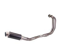 AEIOUPMMA Kit di aggiornamento del Tubo di Collegamento Anteriore del Sistema Completo di Scarico in Lega di Titanio con marmitta in Carbonio per Yamaha YZF R3 R25 MT03 2015-2024(E)