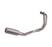 AEIOUPMMA Kit di aggiornamento del Tubo di Collegamento Anteriore del Sistema Completo di Scarico in Lega di Titanio con marmitta in Carbonio per Yamaha YZF R3 R25 MT03 2015-2024(B)