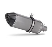 AEIOUPMMA Marmitta Universale per Moto Escape Modify, terminale in Lega di Titanio e Fibra di Carbonio, Grande esagona per R6 CBR650R NINJA650 GSXR750(A)