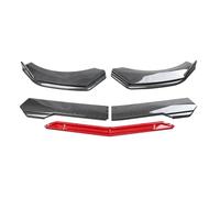 AEIOUPMMA Paraurti Anteriore Auto Spoiler per Labbra Spoiler per carrozzeria Splitter Gonna Diffusore Protezione Guard per Renault Clio 4 5 RS GT 1993-2021(Carbon Fiber And Red)