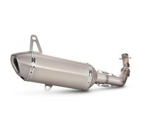 AEIOUPMMA Scarico per Moto in Titanio, Set Completo, Sistema di Scarico Slip-on, Tubo di Collegamento Anteriore, marmitta per Scooter per Vespa GTS300