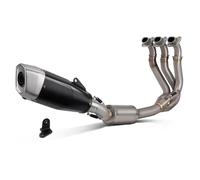 AEIOUPMMA Sistema di Scarico per Motocicletta, Set Completo, Tubo marmitta Anteriore Escape per Triumph Trident 660 2021 2022 2023 2024