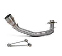 AEIOUPMMA Tubo di Collegamento Anteriore per Scarico Moto, 51 mm, Tubo collettore in Acciaio Inox per Yamaha Zuma 125 Cygnus V1 V2 V3 125CC
